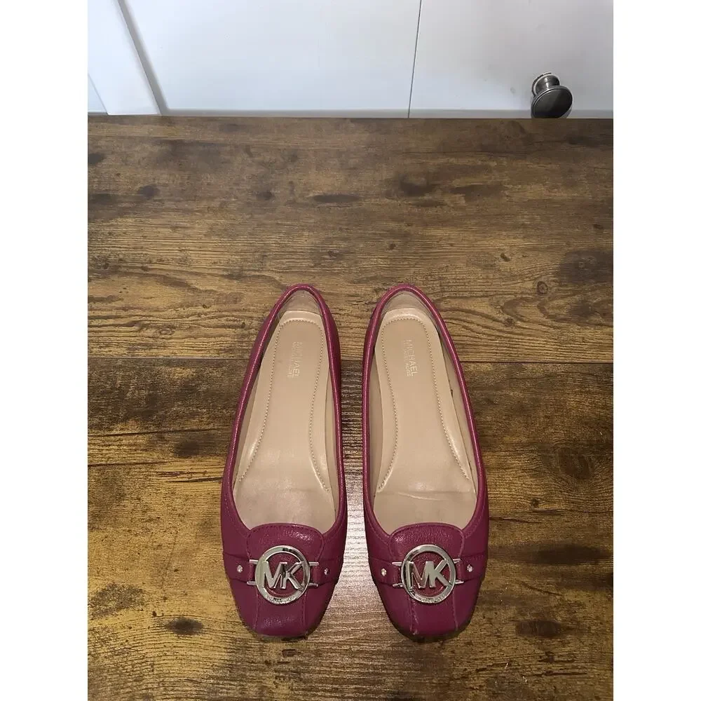 Michael Kors Women's Fulton Moccasin Bright Red And Gold Summer Colorful Luxury